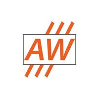 brief aw logo. een w. aw logo ontwerp vector illustratie voor creatief bedrijf, bedrijf, industrie. pro vector