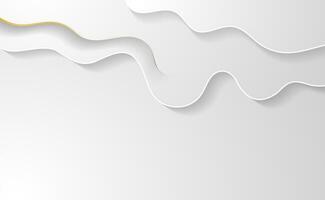 modern abstract minimalistische wit grijs zilver achtergrond elegant Golf vorm vector
