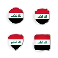 irak land badge en label collectie vector