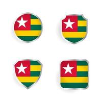Togo-badge en labelverzameling vector