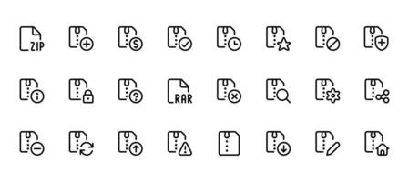 ritssluiting het dossier document icoon. downloaden ritssluiting knop icoon geïsoleerd Aan wit achtergrond. ritssluiting het dossier symbool. vector illustratie. bewerkbare hartinfarct. en geschikt voor web bladzijde, mobiel app, ui, ux ontwerp.