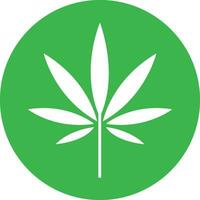 hennep blad icoon. hennep marihuana blad vector symbool in groen kleur. cbd onkruid blad teken kruiden natuur biologisch geïsoleerd vlak en lijn symbool voor web plaats computer en mobiel.