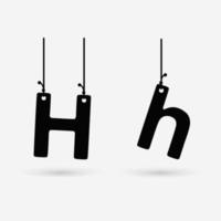 abstract hangend letter h-ontwerp vector