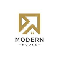modern huis ontwerp element icoon vector met creatief modern concept