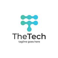 de tech technologie bedrijf logo vector
