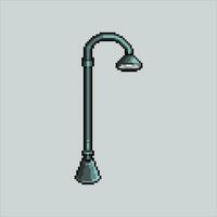 pixel kunst illustratie straat licht. korrelig straat lamp. straat licht of lamp icoon korrelig voor de pixel kunst spel en icoon voor website en video spel. oud school- retro. vector