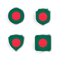 Bangladesh land badge en label collectie vector