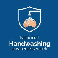vector illustratie ontwerp concept van nationaal hand- het wassen bewustzijn week banier, poster, kaart, achtergrond ontwerp.