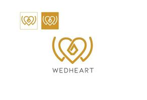 gouden hart logo voor gouden bedrijf vector