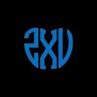 zxu brief logo creatief ontwerp. zxu uniek ontwerp. vector
