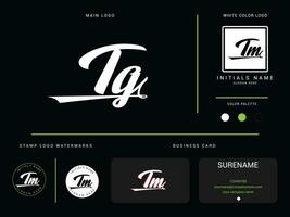 modern kleding tg logo icoon, eerste luxe tg mode logo brief vector voor kleding winkel