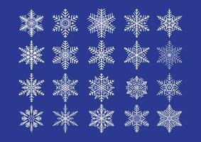 Kerstmis wit sneeuwvlokken Aan de blauw achtergrond. eps 10 vector het dossier.