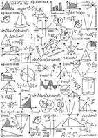 wiskunde vector met formules meetkundig percelen en berekeningen eindeloos structuur