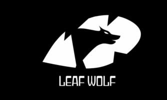 vector illustratie, blad wolf logo in zwart kleur. geschikt voor uw bedrijf.