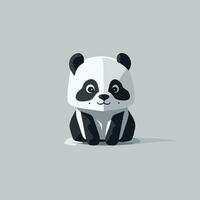 schattig panda locatie tekenfilm vector icoon illustratie. dier natuur icoon concept geïsoleerd premie vector. vlak tekenfilm stijl