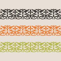 een reeks van vier verschillend gekleurde herhaald naadloos grens, patroon vector