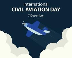 illustratie vector grafisch van propeller vlak nemen uit, perfect voor Internationale dag, Internationale civiel luchtvaart dag, vieren, groet kaart, enz.