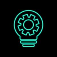 gloeilamp neon pictogram vector. gloeilamp icoon, idee vector