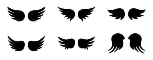 vleugels icon set - vectorillustratie. vector