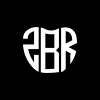 zbr brief logo creatief ontwerp. zbr uniek ontwerp. vector