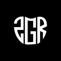 zgr brief logo creatief ontwerp. zgr uniek ontwerp. vector