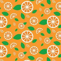 voedsel fruit oranje citrus bladeren achtergrond patroon naadloos behang muur papier kleding stof kleding kleding kunst afdrukken abstractie vector illustratie structuur decor abstractie veganistisch pakket top neiging kunst