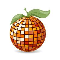 oranje disco bal. sjabloon voor poster, uitnodiging, Gefeliciteerd. vector