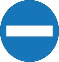 een blauw en wit teken met de woord Nee binnenkomst vector