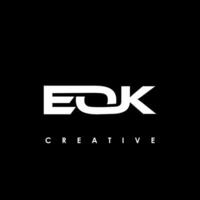 eok brief eerste logo ontwerp sjabloon vector illustratie