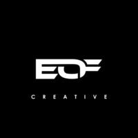 eof brief eerste logo ontwerp sjabloon vector illustratie