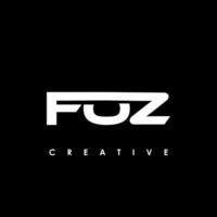 foz brief eerste logo ontwerp sjabloon vector illustratie