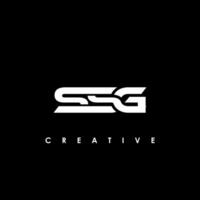 ssg brief eerste logo ontwerp sjabloon vector illustratie