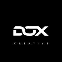 dox brief eerste logo ontwerp sjabloon vector illustratie