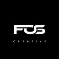 fos brief eerste logo ontwerp sjabloon vector illustratie