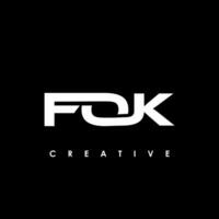 fok brief eerste logo ontwerp sjabloon vector illustratie