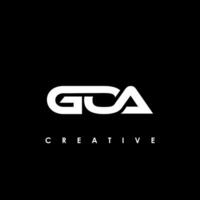 goa brief eerste logo ontwerp sjabloon vector illustratie