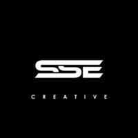 sse brief eerste logo ontwerp sjabloon vector illustratie