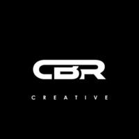 cbr brief eerste logo ontwerp sjabloon vector illustratie