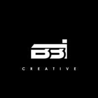 bbi brief eerste logo ontwerp sjabloon vector illustratie