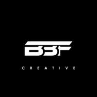 bbf brief eerste logo ontwerp sjabloon vector illustratie