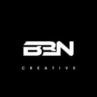 bbn brief eerste logo ontwerp sjabloon vector illustratie