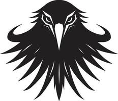 zwart havik roofdier logo een vector logo voor de opperste roofdier havik een zwart vector logo voor de niet te stoppen