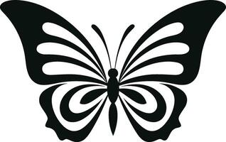 gebeeldhouwd kalmte in vlucht donker genot vlinder silhouet onyx vector charme