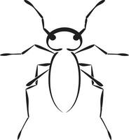 stoutmoedig zwart mier logo vector kunst uitmuntendheid mier elegantie in zwart vector logo schoonheid