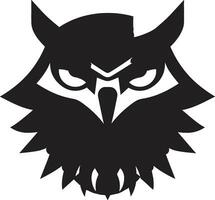 gebeeldhouwd embleem van woede iconisch roofvogel weelde roofvogels dapperheid in monochroom middernacht charme vector