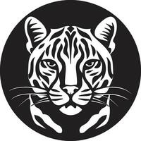 vector bakkebaarden zwart ocelot ontwerp uitgelicht majesteit ocelot symbool in vector