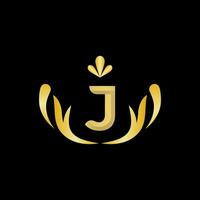 gouden brief j logo icoon eerste brief j ontwerp vector logo ontwerp