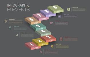 opvoeren van succesvol bedrijfsconcept. beweegt infographic vector