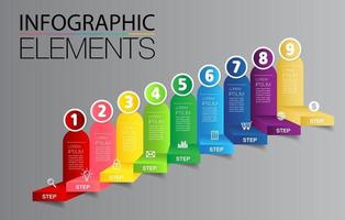 opvoeren van succesvol bedrijfsconcept. beweegt infographic vector