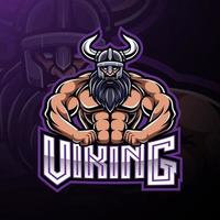 Viking mascotte gaming logo ontwerp vector